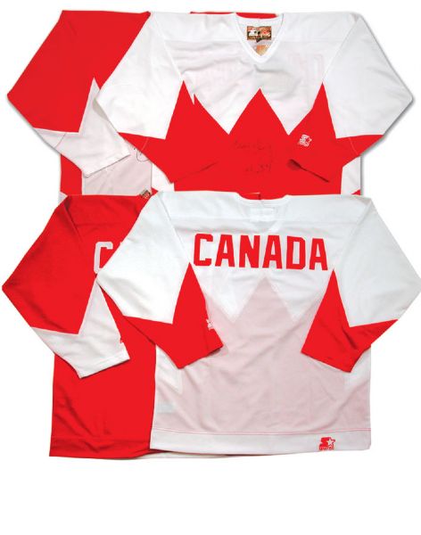 Marcel Dionnes Canada-Russia Series Collection of Autographed Replica Jerseys, Apparel and Relive the Dream Posters