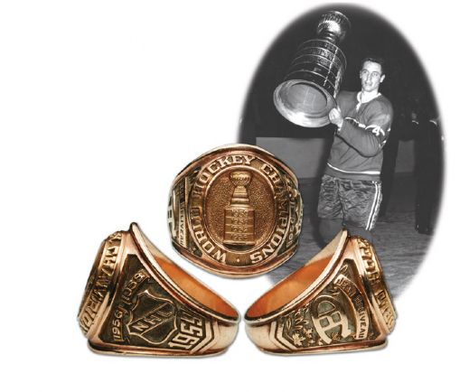 Jean Beliveaus 1958-59 Montreal Canadiens Stanley Cup Championship Ring