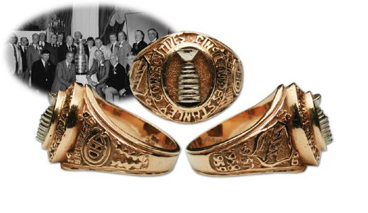 Gold Ring Presented to Jean Beliveau to Commemorate 5 Consecutive Stanley Cups