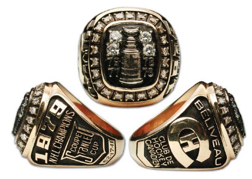 1978-79 Montreal Canadiens Stanley Cup Championship Ring Presented to Jean Beliveau