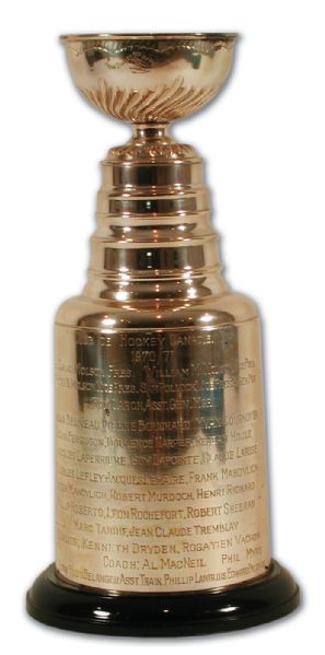 1970-71 Montreal Canadiens Stanley Cup Championship Trophy Presented to Jean Beliveau (13")