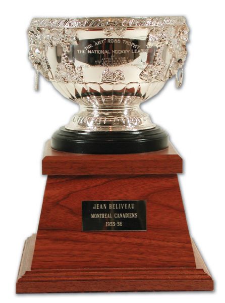 Jean Beliveaus 1955-56 Art Ross Trophy (11 1/2")