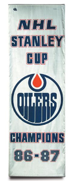 1986-87 Stanley Cup Championship Banner