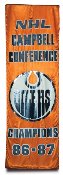1986-87 Clarence Campbell Conference Championship Banner