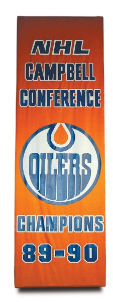 1989-90 Clarence Campbell Conference Championship Banner