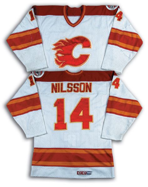 Kent Nilssons 1983-84 Calgary Flames Game Worn Jersey