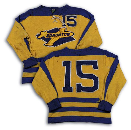1950s WHL Edmonton Flyers Game Worn Wool Sweater
