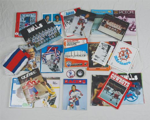 World Hockey Association Memorabilia Collection of 87