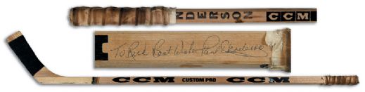 1970s Paul Henderson Autographed Game Used Stick