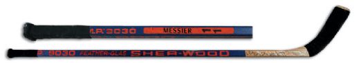 Rare Purple 1987-88 Mark Messier Autographed Game Used Stick
