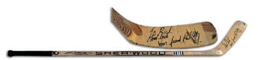 1985 Playoffs Paul Coffey Autographed Game Used Stick