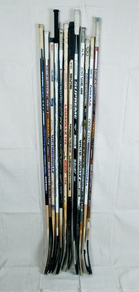 NHL Super Stars Game Used Stick Collection of 12 ADDENDUM