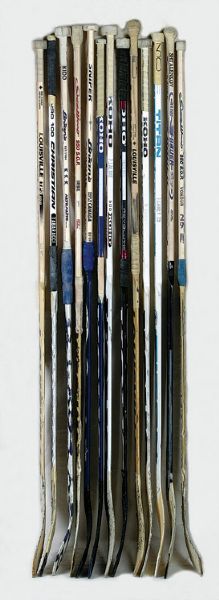1990s NHL Goalies Game Used Stick Collection of 14