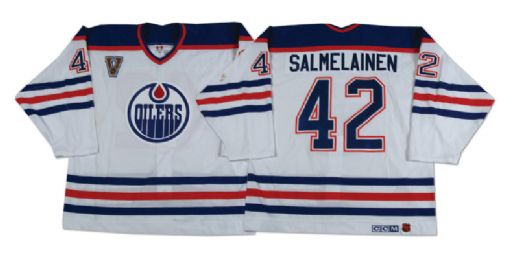 Tony Salmelainens Edmonton Oilers Heritage Classic Warm-up Jersey