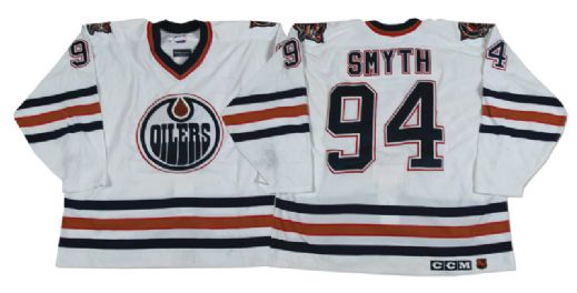 Ryan Smyths 1997-98 Edmonton Oilers Game Worn Jersey