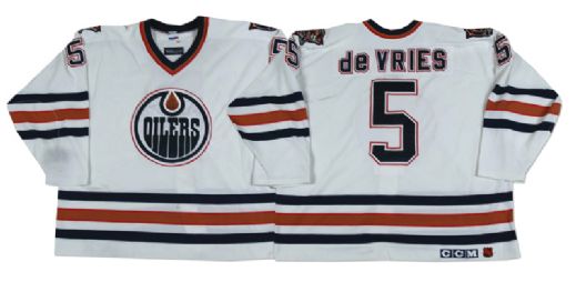 Greg deVries 1997-98 Edmonton Oilers Game Worn Jersey