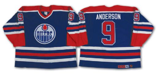 1990-91 Glenn Anderson Edmonton Oilers Game Worn Road Jersey