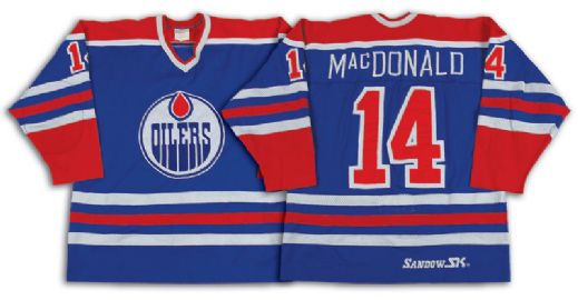 1980-81 "BJ" MacDonald Game Worn Edmonton Oilers Jersey