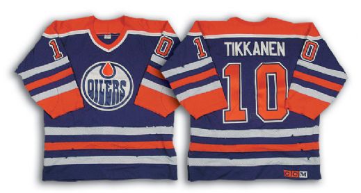 1989-90 Esa Tikkanen Edmonton Oilers Game Worn Jersey