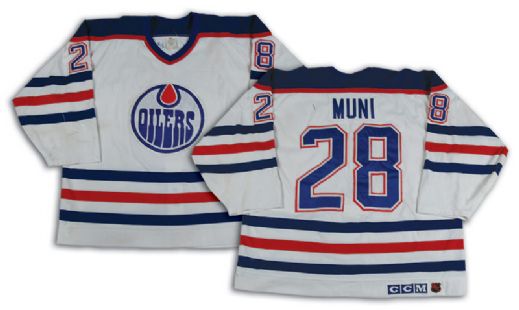 1989-90 Craig Muni Edmonton Oilers Game Worn Jersey
