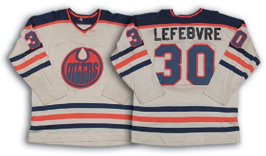 1976 Chris Worthy/ Lefebvre WHA Edmonton Oilers Game Worn Jersey
