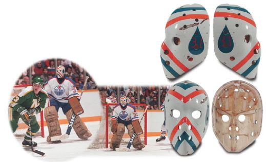 1982-83 Grant Fuhr Edmonton Oilers Game Worn Goalie Mask