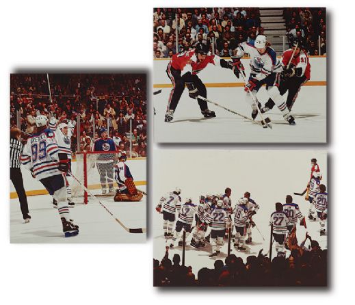 1981-82 Wayne Gretzky 16x20" Photo Collection of 3