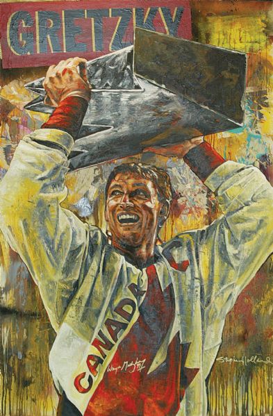 Stephen Holland "Wayne Gretzky-New York Rangers" Original Artwork