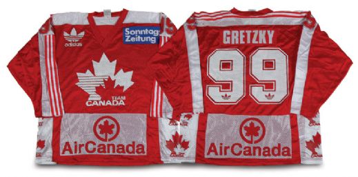 1980s Wayne Gretzky Team Canada Isvestia Jersey