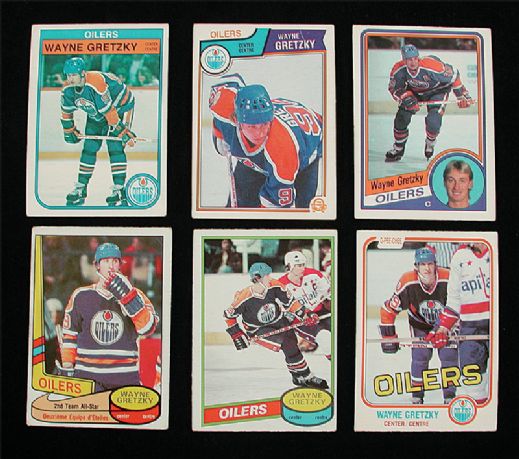 Collection of 1980s and 1990s Wayne Gretzky Hockey Cards