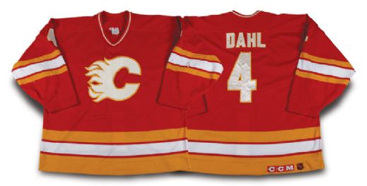 1993-94 Kevin Dahl Calgary Flames Game Worn Jersey