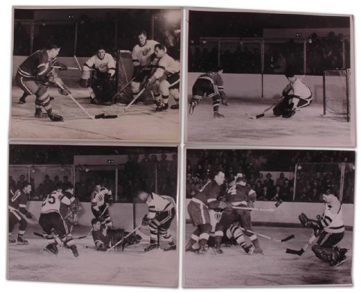 1950’s Terry Sawchuk Action Photograph Collection of 6