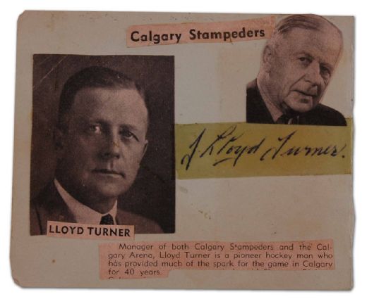 Deceased Hall-of-Famer Lloyd Turner Autograph
