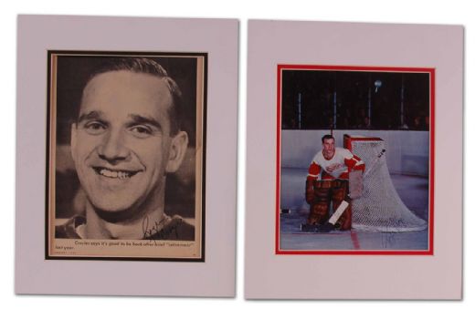 Roger Crozier Autographed Photo Collection of 2