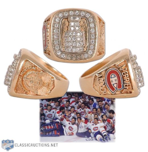 Jacques Laperriere’s 1992-93 Montreal Canadiens Stanley Cup Championship Ring