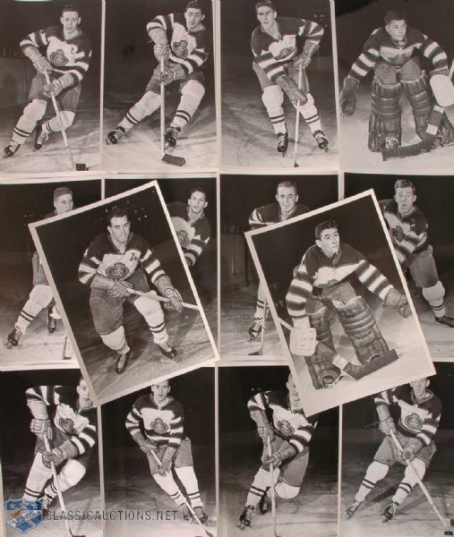 1953-54 Montreal Jr. Royals Photo Collection of 20 Including Scotty Bowman & Eddie Johnston