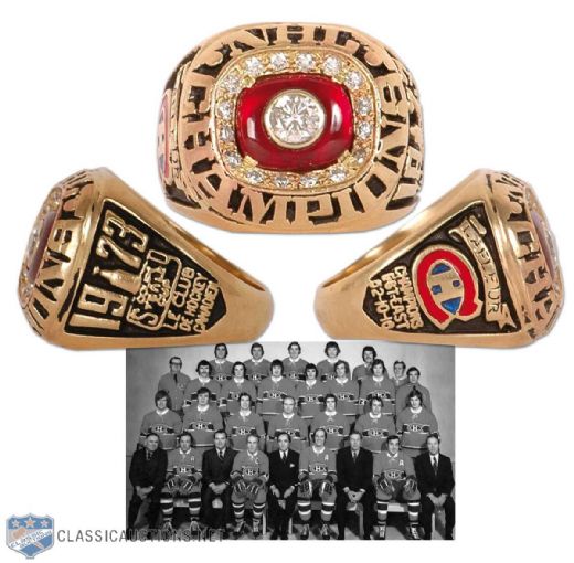1973 Guy Lafleur Montreal Canadiens Stanley Cup Championship Replica Ring