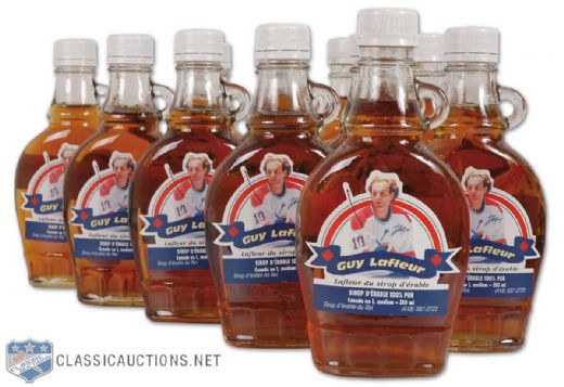 Guy Lafleur Endorsed Pure Maple Syrup Bottle Collection of 47