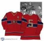 1962-63 Bernie Boom Boom Geoffrion Montreal Canadiens Game Worn Wool Sweater Photo Matched!