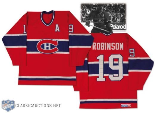 1980s Larry Robinson Montreal Canadiens Game Worn Jersey