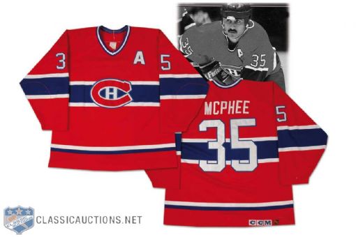 1990-91 Mike McPhee Montreal Canadiens Game Worn Jersey
