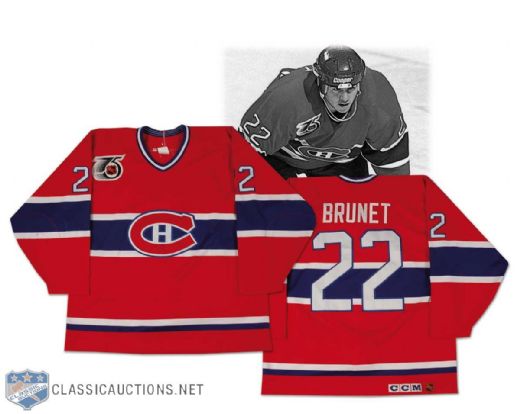 1991-92 Benoit Brunet Montreal Canadiens Game Worn Jersey