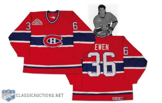 1991-93 Todd Ewen Montreal Canadiens Game Worn Jersey