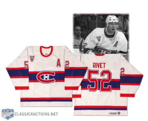 2005-06 Craig Rivet Montreal Canadiens Vintage Game Worn Jersey