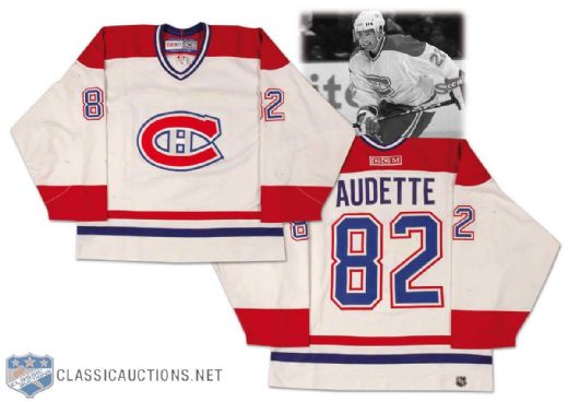 2000-01 Donald Audette Montreal Canadiens Game Worn Jersey
