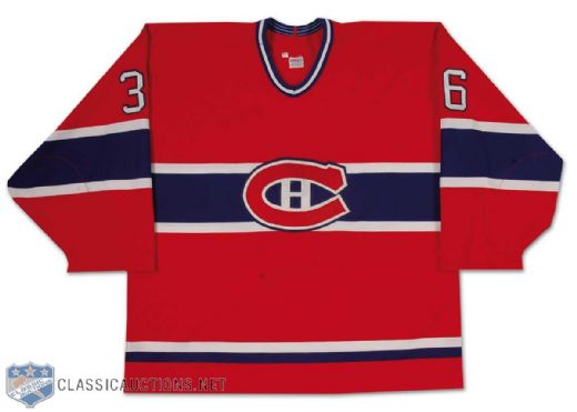 Murray Baron 1996-97 Montreal Canadiens Game Worn Road Jersey