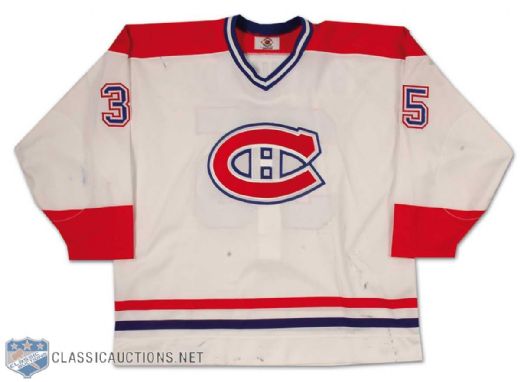 Andrei Bashkirov 1998-99 Montreal Canadiens Game Worn Home Jersey
