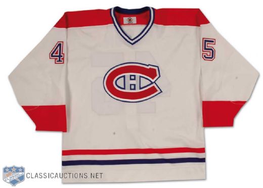 Boyd Olson 1997 Montreal Canadiens Pre-Season Game Worn Home Jersey