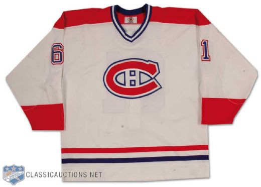Daniel Payette 1998 Montreal Canadiens Pre-Season Game Worn Home Jersey