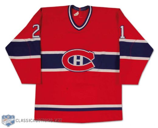Leon Rochefort Mid-1980s Montreal Canadiens Oldtimers Game Worn Jersey